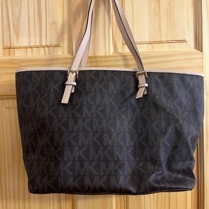 Michael Kors handbag jersey travel TZ tote brown